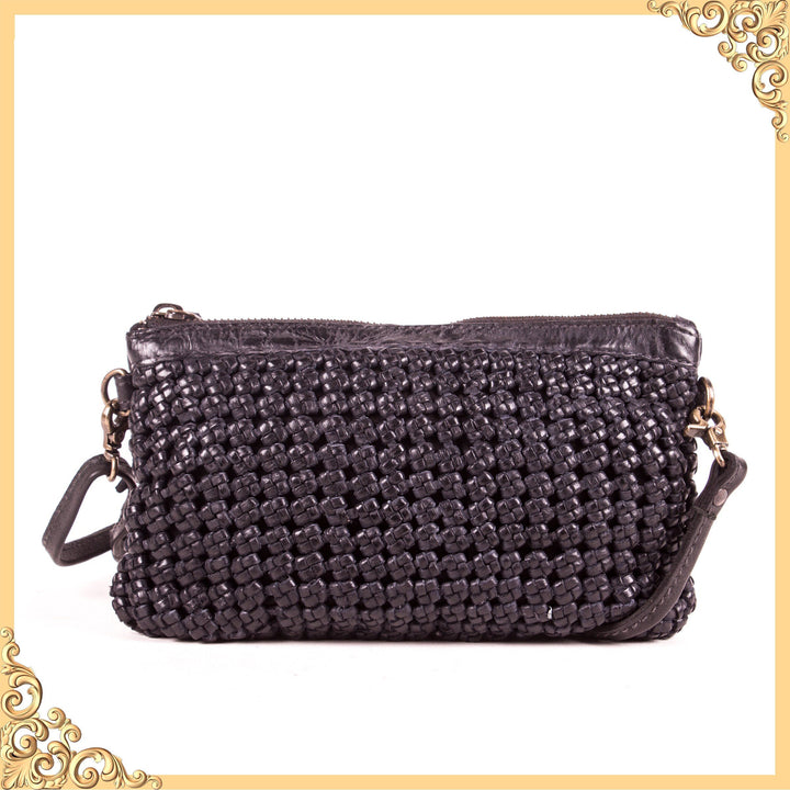 Art N Vintage – Women’s milano leather Black clutch sling Bag