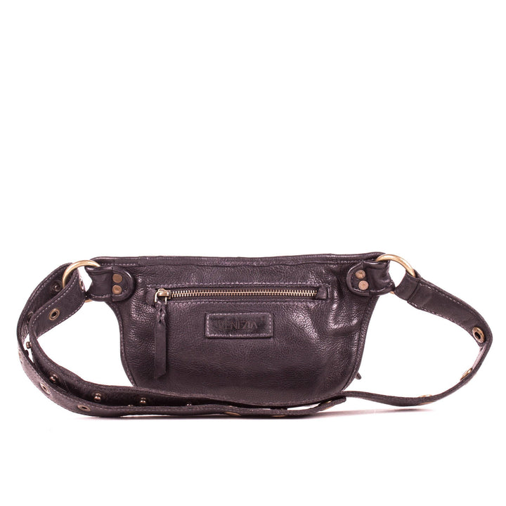Art N Vintage – Women’s milano leather Black clutch Belt Bag
