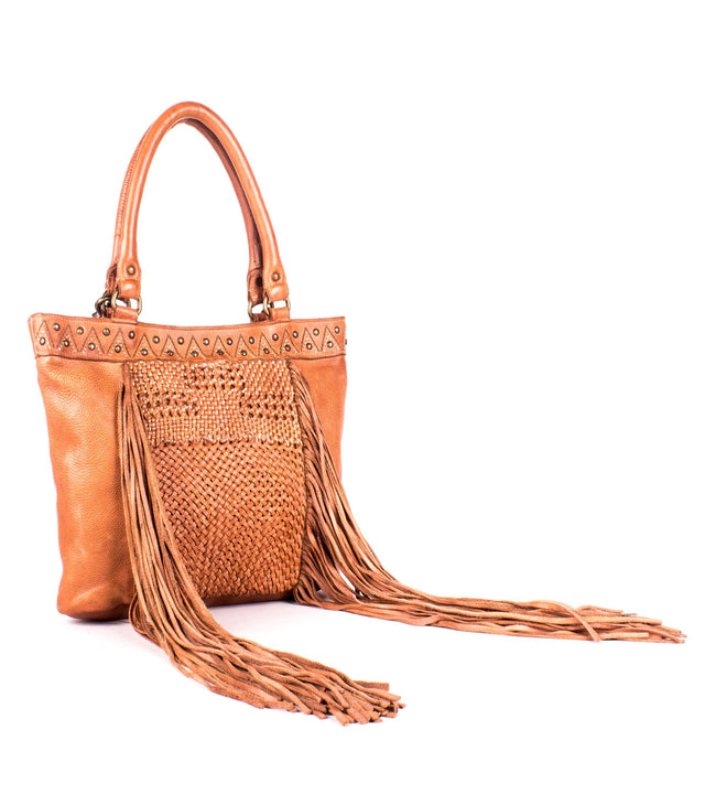 Art N Vintage – Women’s milano leather Tan shopper tote Bag
