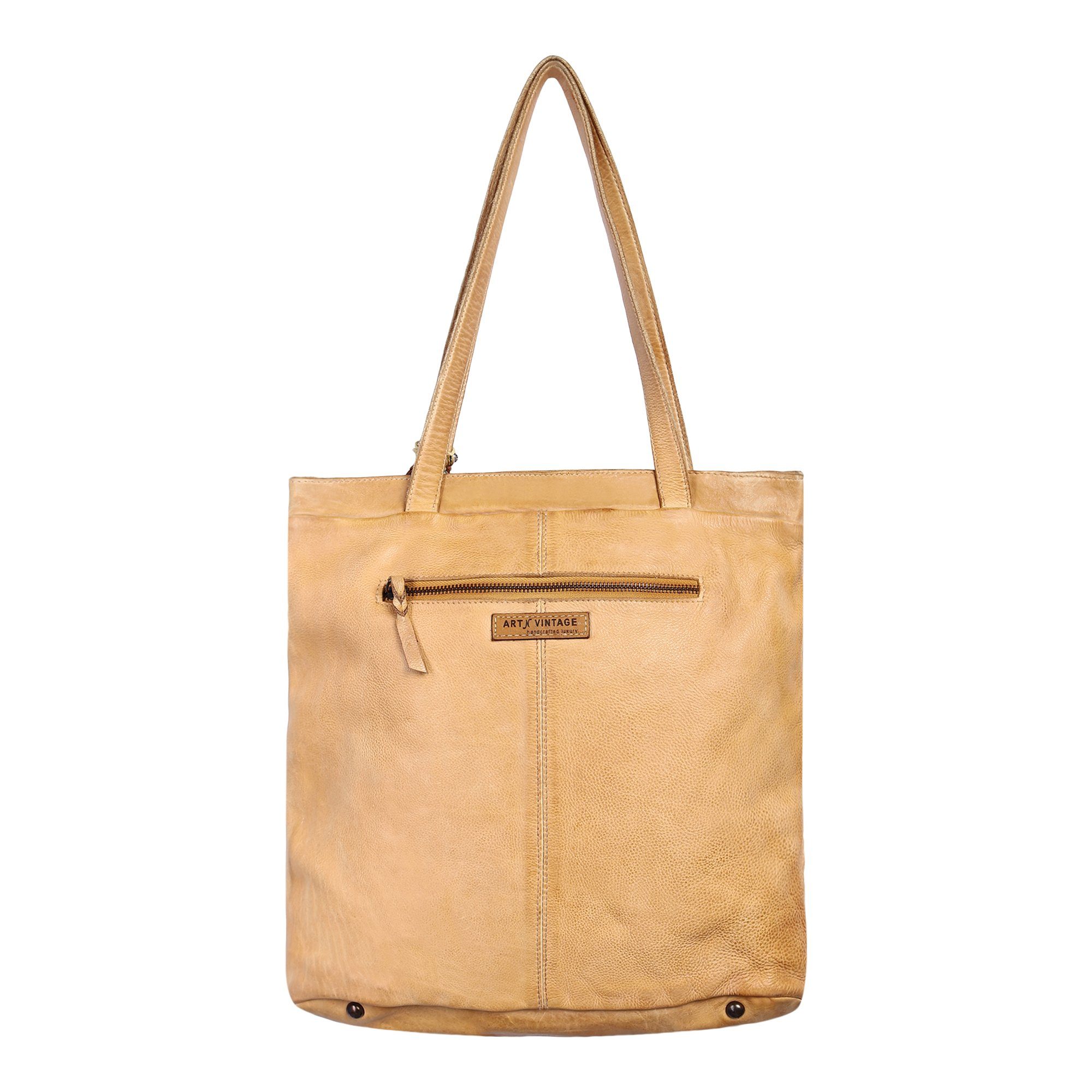 Duet Designer Bag: Yellow leather shopper with 3-D ombre flower deatil by Art N Vintage